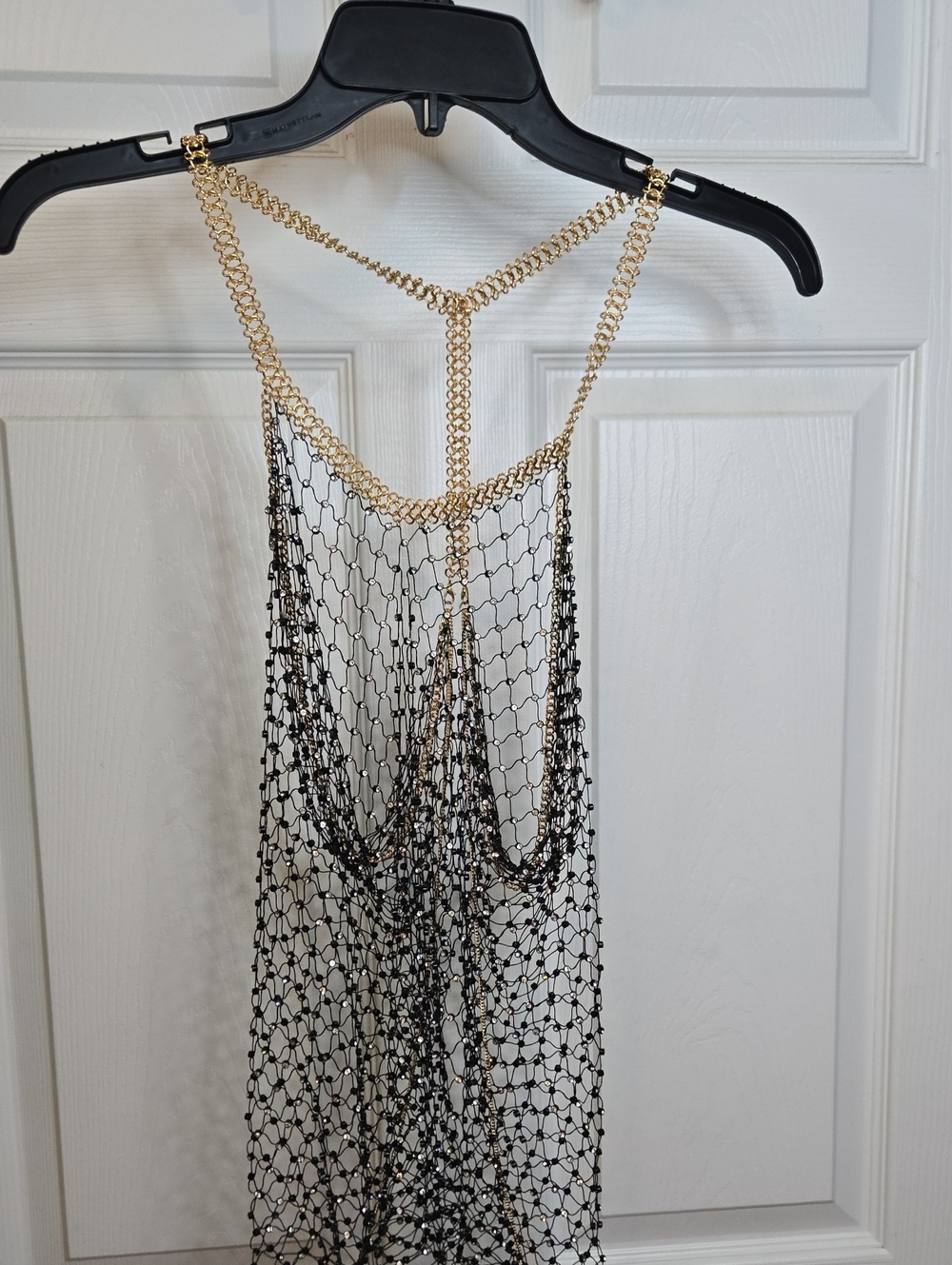 Gold and Black Chainmail Top